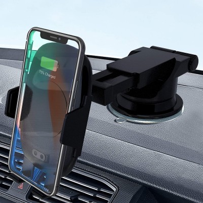 Wireless Car Charger Mount Auto Clamping SahmSparks - USB C - Smart Sensor - Dash, Windshield, Air Vent - 10W - Fast - Compatible with iPhone Xs/XS Max/XR/X/8/8+; Samsung Galaxy S10/S10+S9/S9+S8/S8+