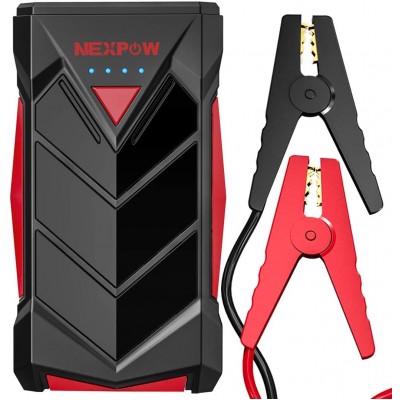 NEXPOW Car Battery Starter, 1000A Peak 12V Car Battery Jump Starter Power Pack with USB Quick Charge (Up to 7L Gas or 5.5L Diesel Engine) Battery Booster with Built-in LED Light